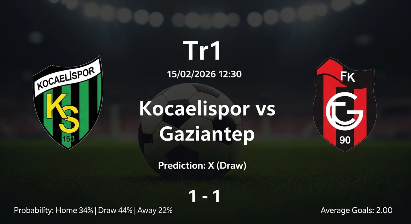 Kocaelispor vs. Gaziantep Preview & AI Prediction