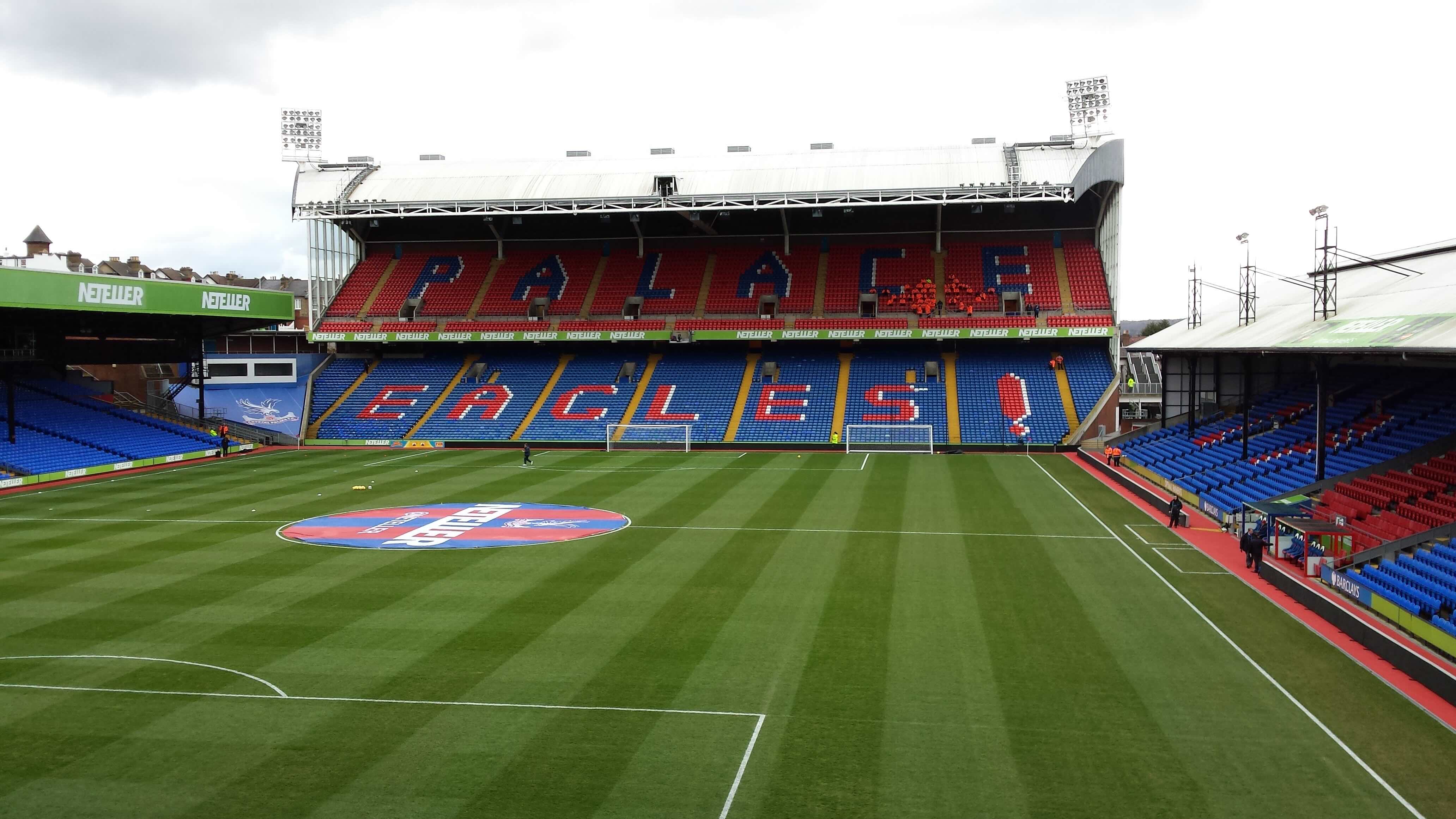 Selhurst Park before kick-off, used in our Crystal Palace vs Manchester United preview on Polyinsights.