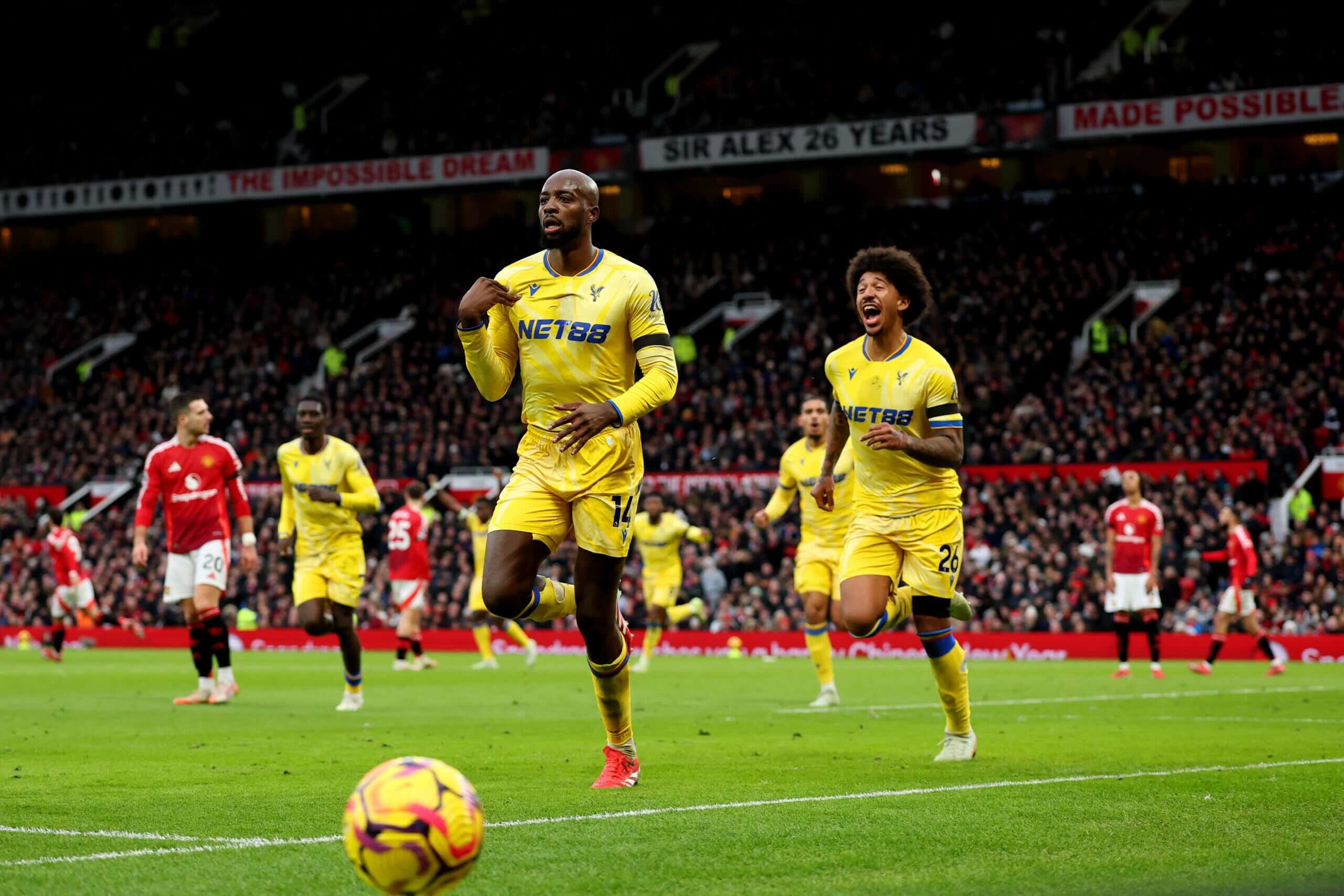 Crystal Palace player celebrates scoring against Manchester United at Old Trafford during a Premier League match – Crystal Palace vs Manchester United preview