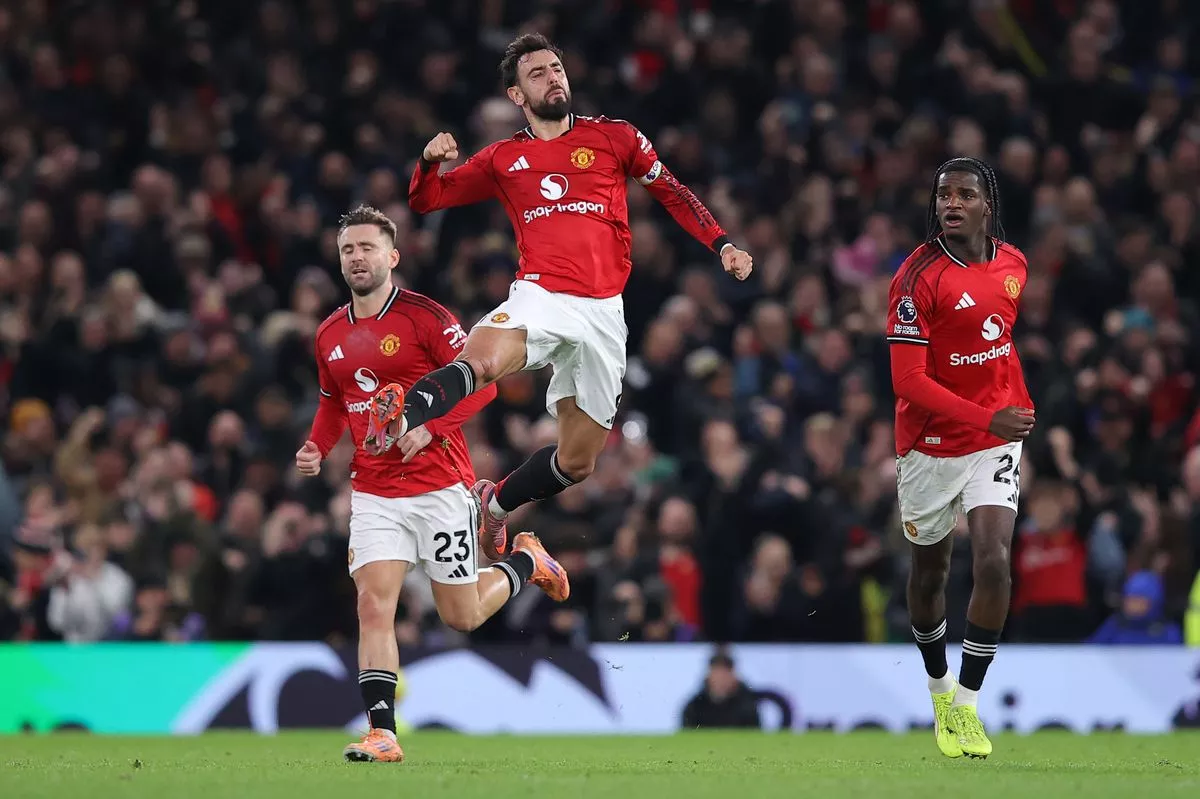 Manchester United players in action during the 4-4 draw against Bournemouth at Old Trafford