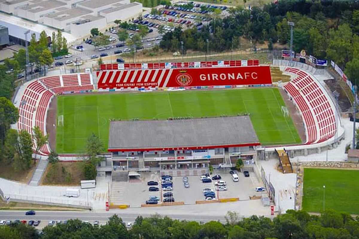 Estadi Montilivi in Girona ahead of Girona vs Atlético Madrid, showing the home setting for the LaLiga fixture.
