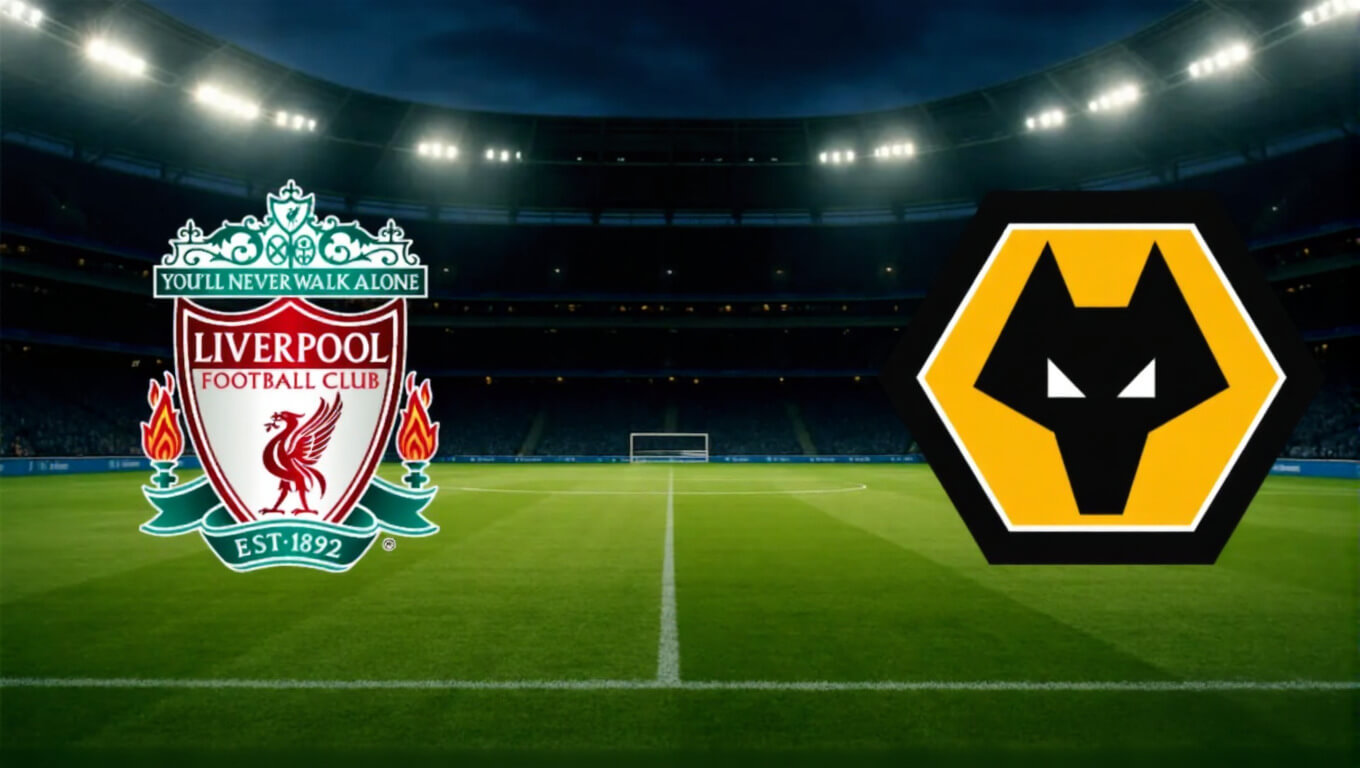 Liverpool FC and Wolverhampton Wanderers club badges for Premier League prediction preview