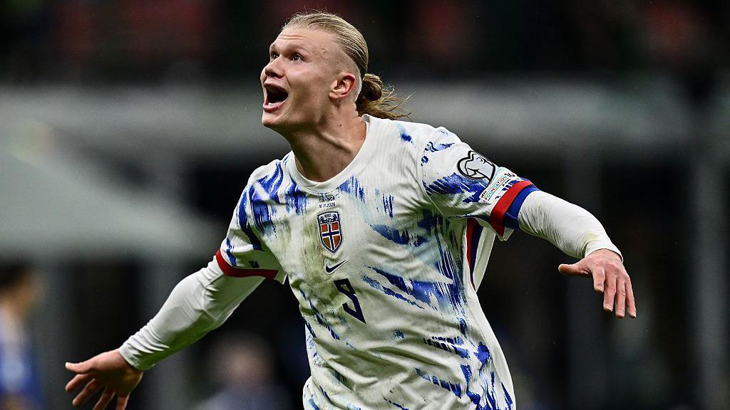 Erling Haaland celebrates Norway’s World Cup 2026 qualification